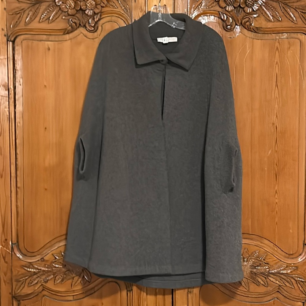 Stella Mccartney Gray Heather Cape/Poncho Style Sweater